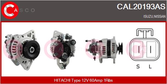 Alternator - CAL20193AS CASCO