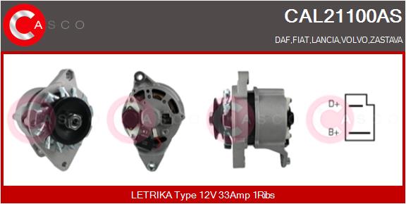 Alternator - CAL21100AS CASCO