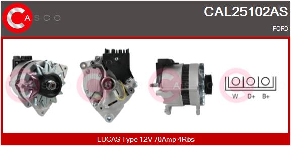Alternator - CAL25102AS CASCO