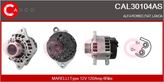 Alternator - CAL30104AS CASCO