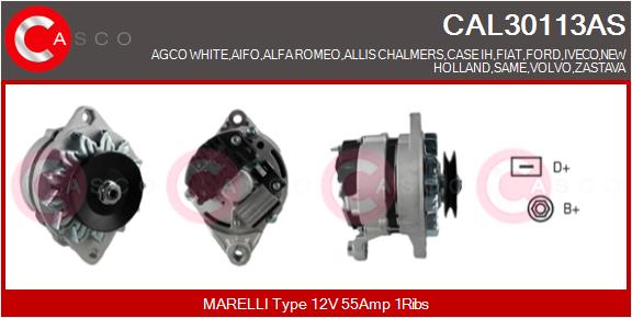 Alternator - CAL30113AS CASCO