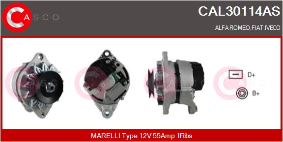 Alternator - CAL30114AS CASCO
