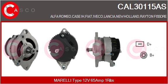 Alternator - CAL30115AS CASCO