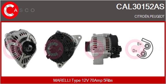 Alternator - CAL30152AS CASCO