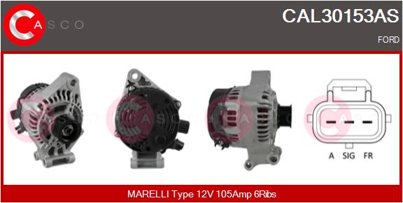 Alternator - CAL30153AS CASCO