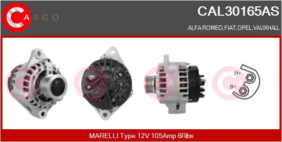 Alternator - CAL30165AS CASCO