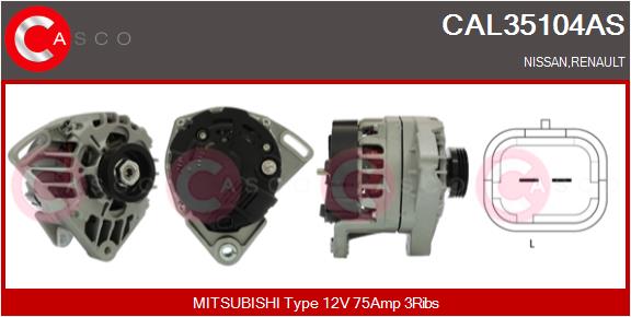 Alternatore - CAL35104AS CASCO