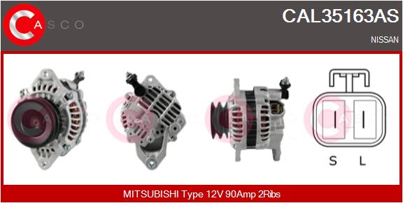 Alternator - CAL35163AS CASCO