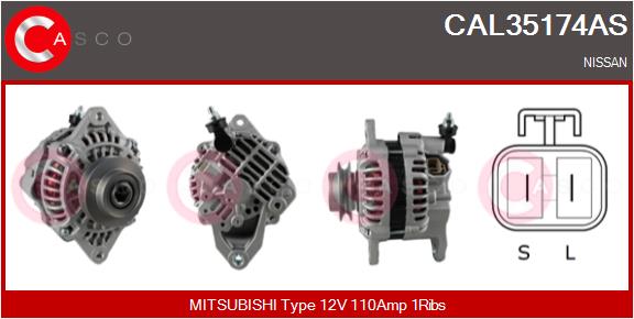 Alternator - CAL35174AS CASCO