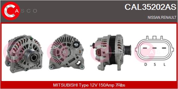 Alternator - CAL35202AS CASCO