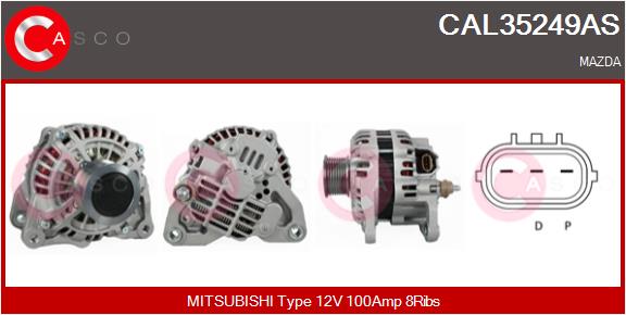 kintamosios srovės generatorius - CAL35249AS CASCO