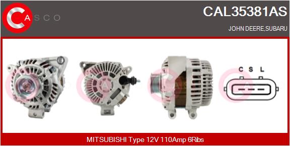 Alternator - CAL35381AS CASCO