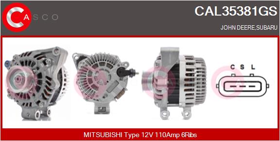 Alternator - CAL35381GS CASCO