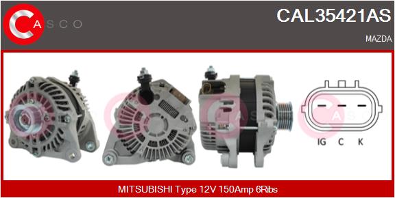 Alternator - CAL35421AS CASCO