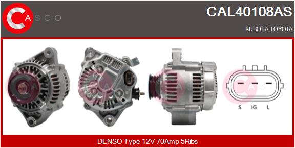 Alternator - CAL40108AS CASCO