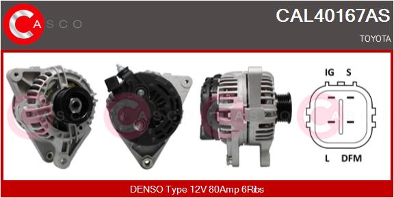 Alternator - CAL40167AS CASCO