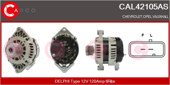 Alternator - CAL42105AS CASCO