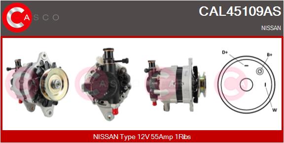 Alternatore - CAL45109AS CASCO