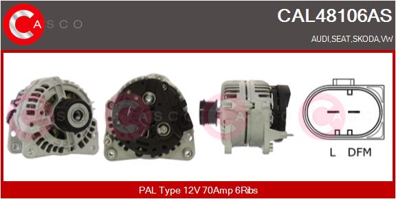 Alternator - CAL48106AS CASCO