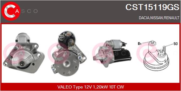 Motorino d'avviamento - CST15119GS CASCO