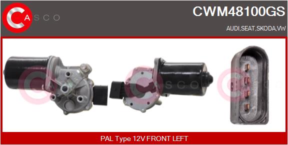 Двигатель стеклоочистителя - CWM48100GS CASCO