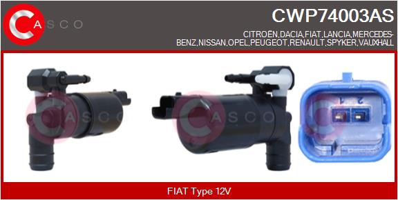 Pompa acqua lavaggio, Pulizia cristalli - CWP74003AS CASCO
