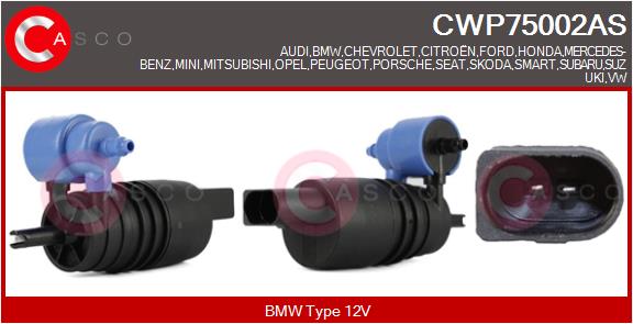 vandens siurblys, priekinio stiklo plovimas - CWP75002AS CASCO