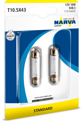 Bulb, licence plate light - 173144000 NARVA