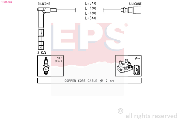 Kit cavi accensione - 1.501.305 EPS