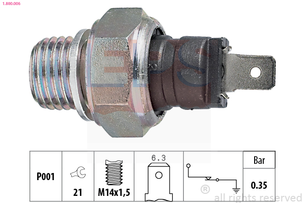 Oil Pressure Switch - 1.800.006 EPS