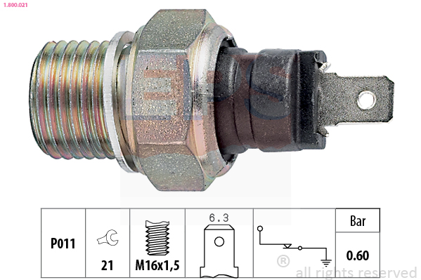 Oil Pressure Switch - 1.800.021 EPS