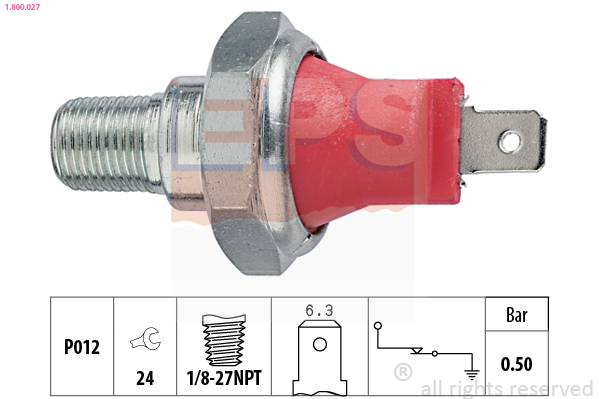 Oil Pressure Switch - 1.800.027 EPS