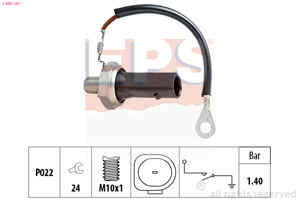 Oil Pressure Switch - 1.800.167 EPS