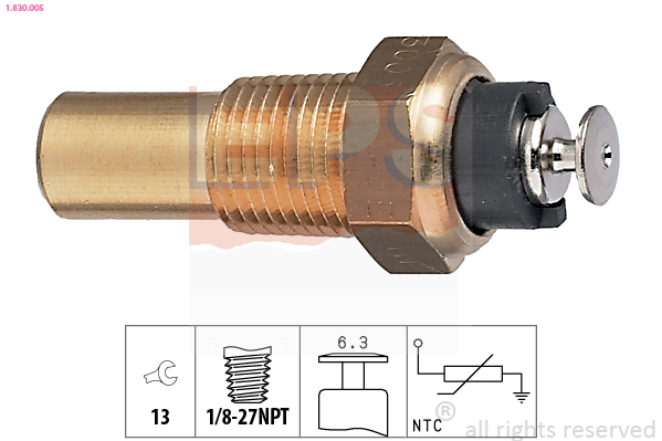 Sensor, coolant temperature - 1.830.005 EPS