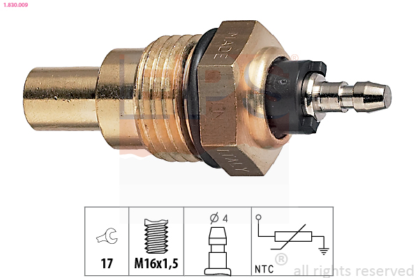 Sensor, coolant temperature - 1.830.009 EPS