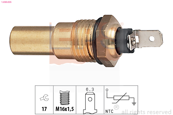 Sensor, coolant temperature - 1.830.035 EPS