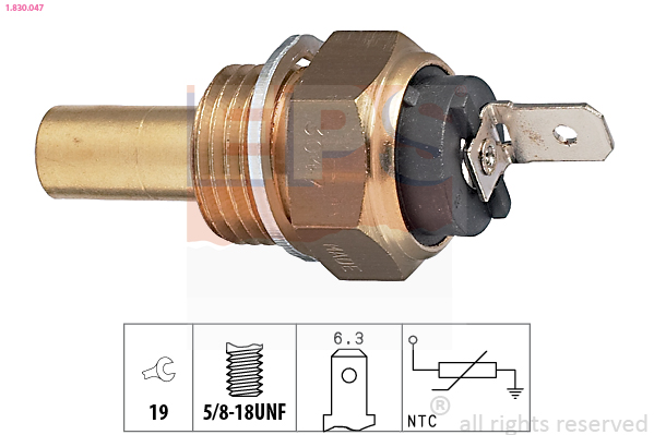 Sensore, Temperatura refrigerante - 1.830.047 EPS