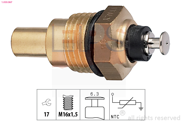 Sensor, coolant temperature - 1.830.067 EPS