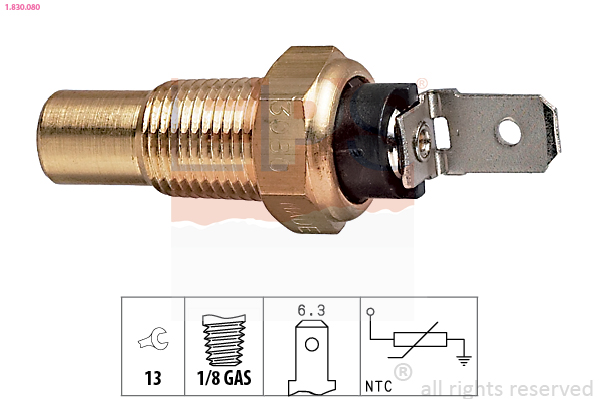Sensor, coolant temperature - 1.830.080 EPS