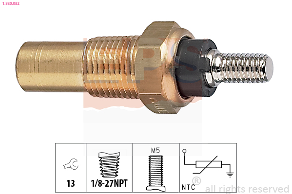Sensor, coolant temperature - 1.830.082 EPS