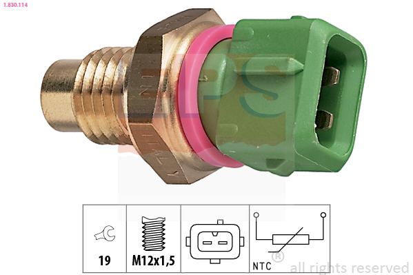 Sensor, coolant temperature - 1.830.114 EPS
