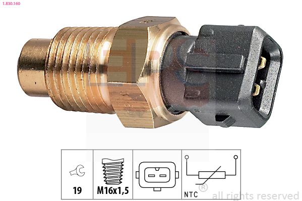 Sensor, coolant temperature - 1.830.160 EPS