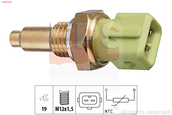 Sensore, Temperatura refrigerante - 1.830.220 EPS