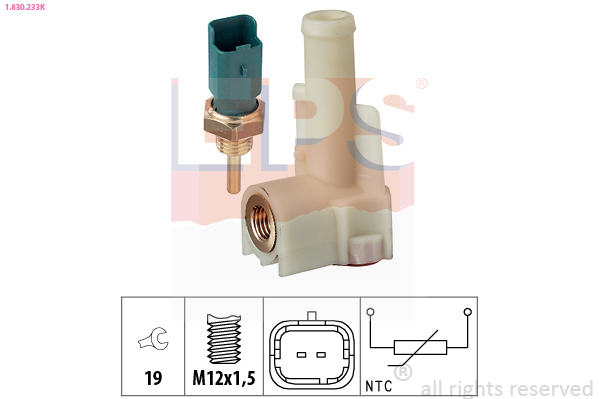 Sensore, Temperatura refrigerante - 1.830.233K EPS