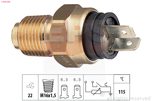 Sensor, coolant temperature - 1.830.500 EPS