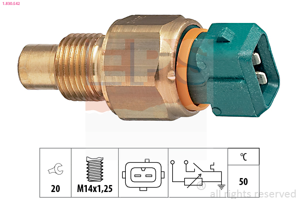 Sensor, coolant temperature - 1.830.542 EPS