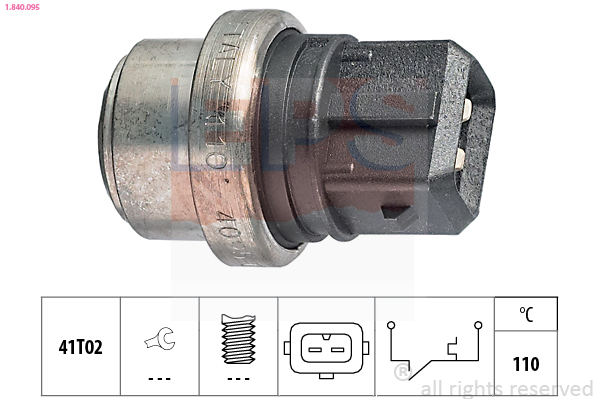 Temperature Switch, coolant warning lamp - 1.840.095 EPS