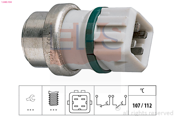 Temperature Switch, coolant warning lamp - 1.840.104 EPS