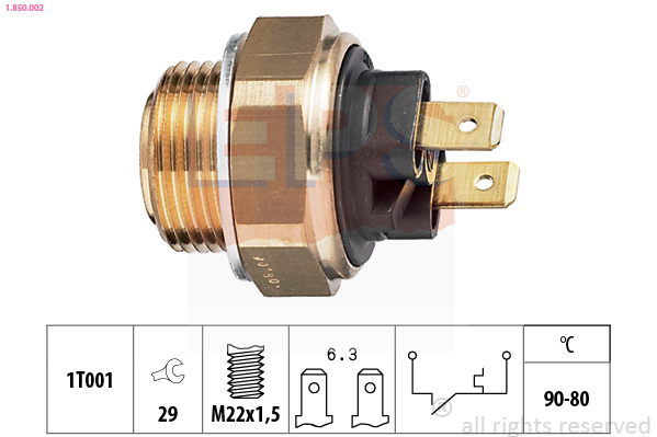 Termocontatto, Ventola radiatore - 1.850.002 EPS