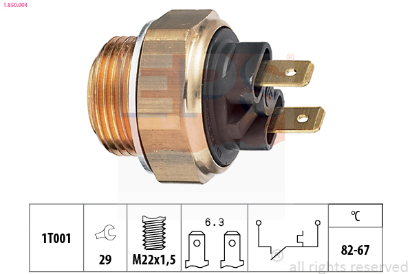 Temperature Switch, radiator fan - 1.850.004 EPS